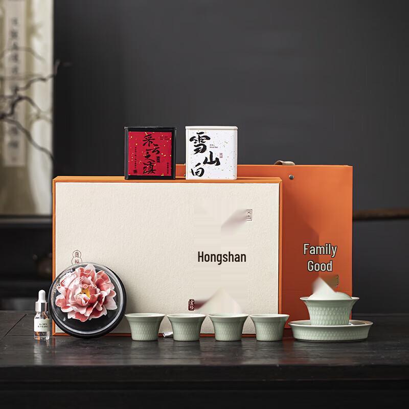 

Hongyu Guohua 10-Piece Celadon Gaiwan Tea Set