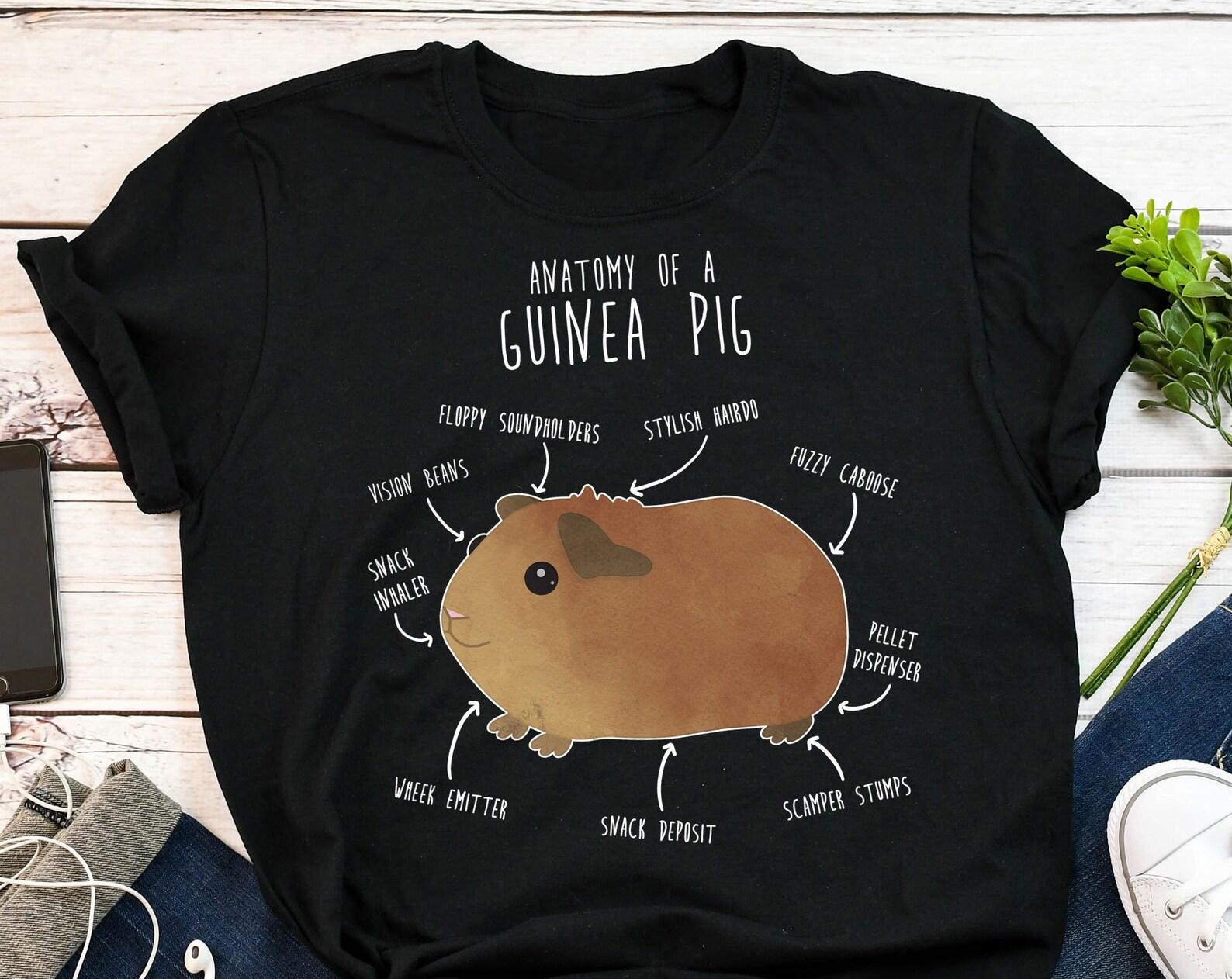 Funny Guinea Pig Shirt,  , Guinea Pig Lover Gift, Cute Brown Cavy T-shirt, Pet Cavies Tshirt, Rodent Anatomy Pocket Pet Mom Dad 130