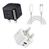 Pd20w British Standard Charger Qc3.0 Foldable Plug Charger Head For Apple Samsung Phones