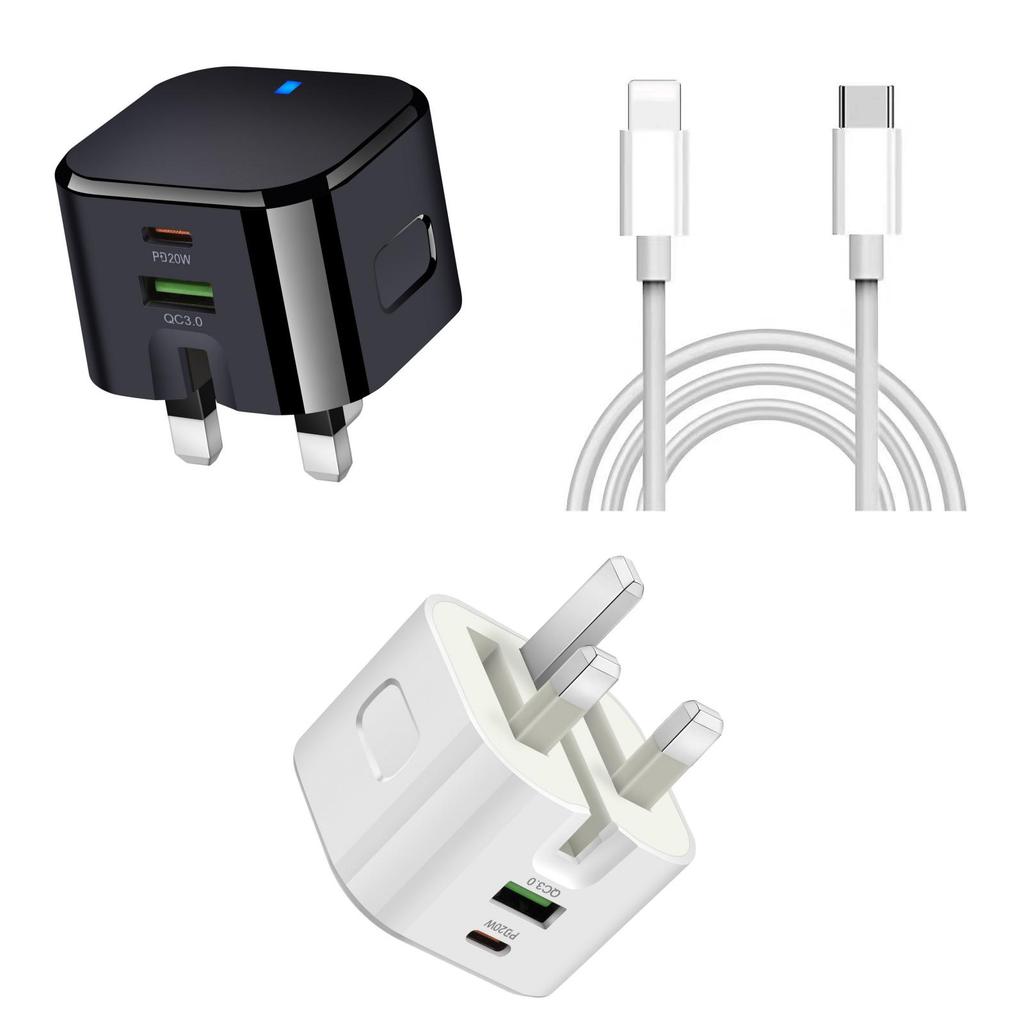 Pd20w British Standard Charger Qc3.0 Foldable Plug Charger Head For Apple Samsung Phones