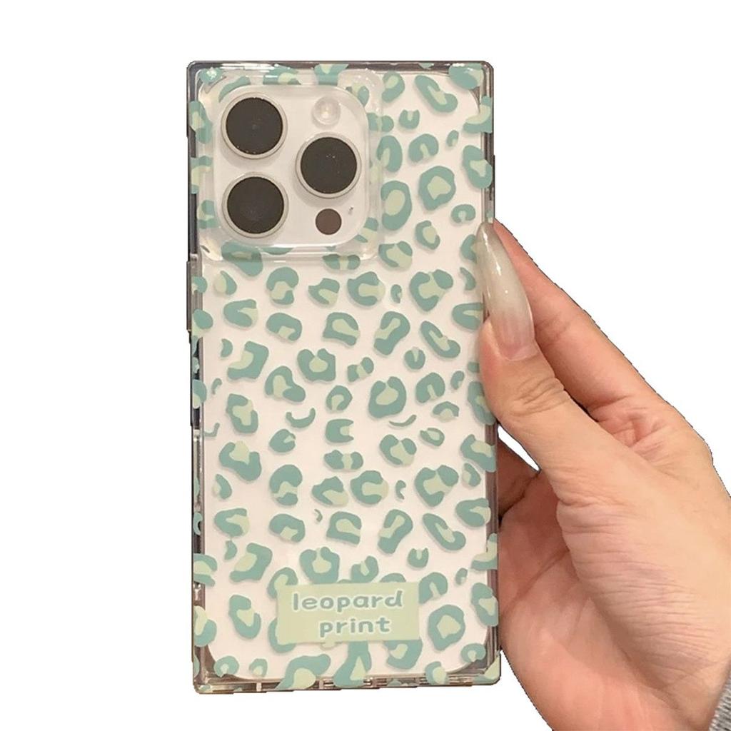 Creative Ice Crystal Transparent Square Four-corner Anti-fall Mobile Phone Case Cooling Four-corner Anti-fall Mobile Phone Case