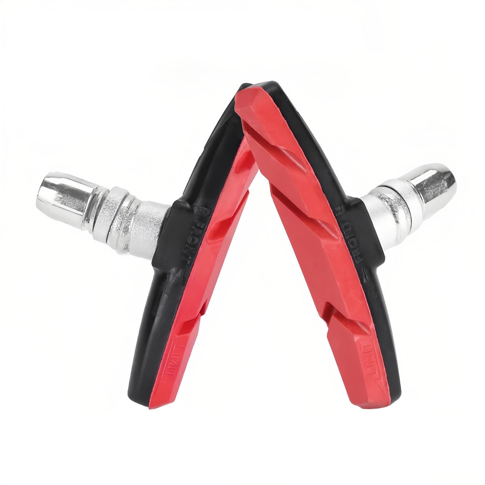 

2 пары Полный комплект тормозных колодок для спортивного велосипеда, 69 мм One Size красный