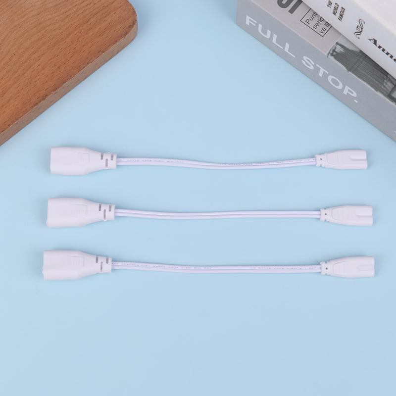 3Pcs Fluorescent Lamp Power Cord Cable T5 Plug Wire Cord Led 2 Hole Docking Cable Bracket Light Male Female Connect Cable