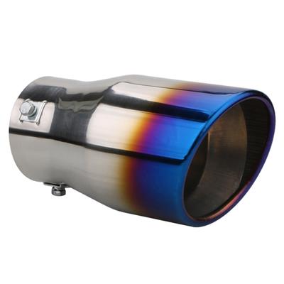 Universal Fits Car Stainless Steel Chrome Curved Exhaust Tail Muffler Tip Pipe Fit Diameter 3.15 Inch