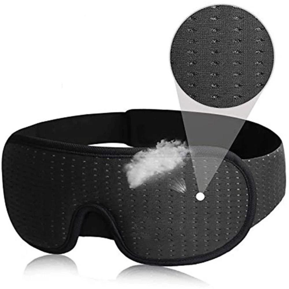 

New Premuim Extensions 3D EyeShade Sleeping Eye Mask Rest Eyemask Aid Cover Pad Soft Light Blindfold SleepTools 100% Block Out чёрный