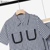 ZANZEA Women Short Sleeve Blouse and Long Skirts Plaid Print Two Piece Suit Sets