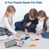 Wooden Kids Puzzle Toys Montessori Preschool Education Tangram Game Building Blocks Learning Puzzle Game Children Gifts Toy