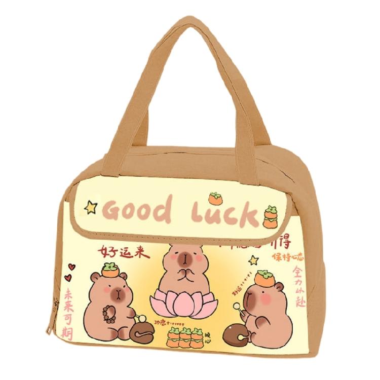 Nepropustná taška na oběd s kapybarou, izolovaná termotaška, kreslená taška na uskladnění jídla pro studenty, venkovní, snadno čistitelné povrchy