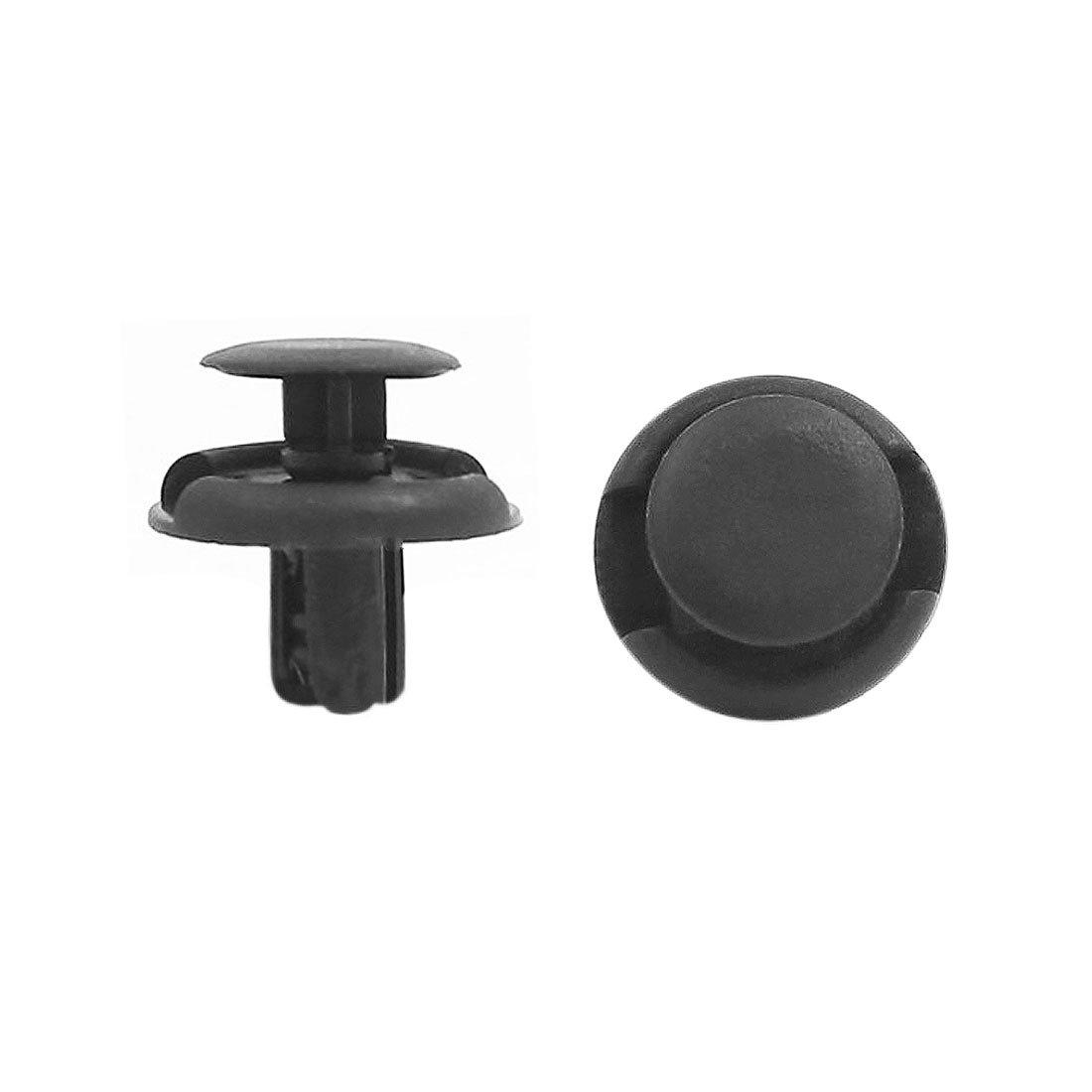 uxcell Trim Clip Rivet Fastener Push Clip Plastic Black Compatible 20x19mm чёрный