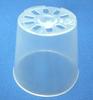 Translucent plastic 100 pieces pots, 6cm,