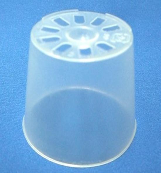 Translucent plastic 100 pieces pots, 6cm,