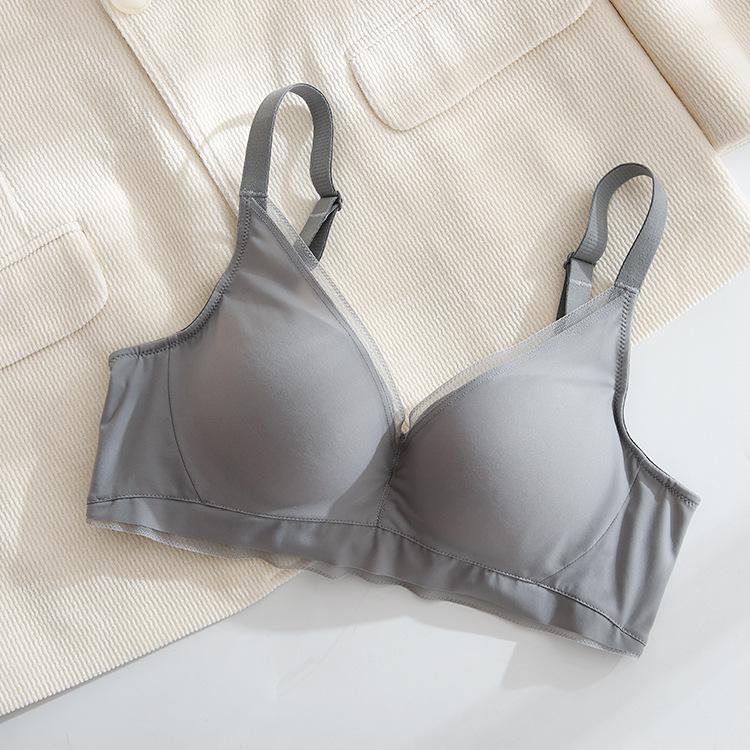 „Nahtloser BH aus 100 % japanischer Maulbeerseide für kleine Brüste – ohne Stahlring, Anti-Durchhang-Design“