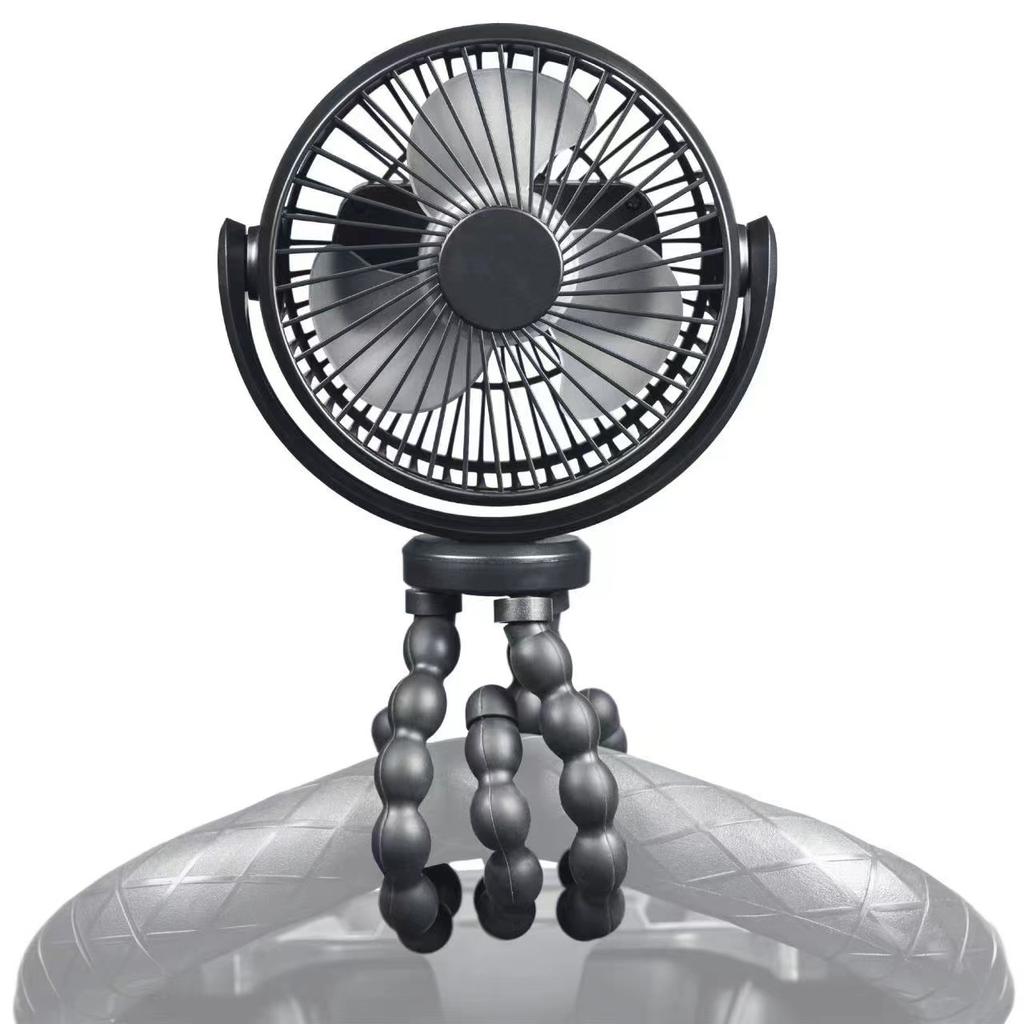 Quiet Octopus Mini Fan, Portable Rechargeable Fan for Baby Stroller & Outdoor