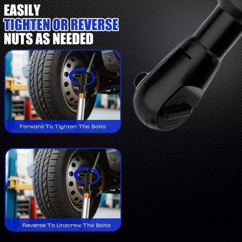 Professional Ratchet Wrench Electric Equipment Suitable Extended Bar High Power Output Comfortable Rustproof Metal