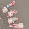 5 Stück Mädchen Haarspange Cartoon Hase Stern Dekor Haarspange Keine Kopfhaut Seitenpony Haarspange Kindliche Haaraccessoires