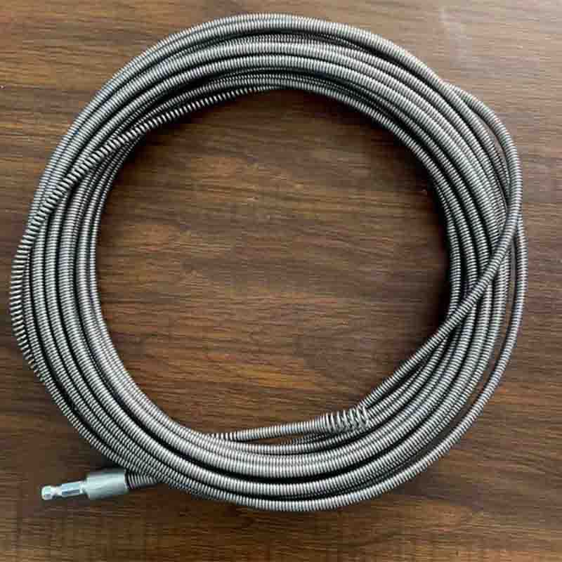 1-10M Sewer Dredging Spring Electric Drill Drain Cleaner Machine Extension Sewer Pipe Dredger Cleaning-Spring Bathroom Kitchen