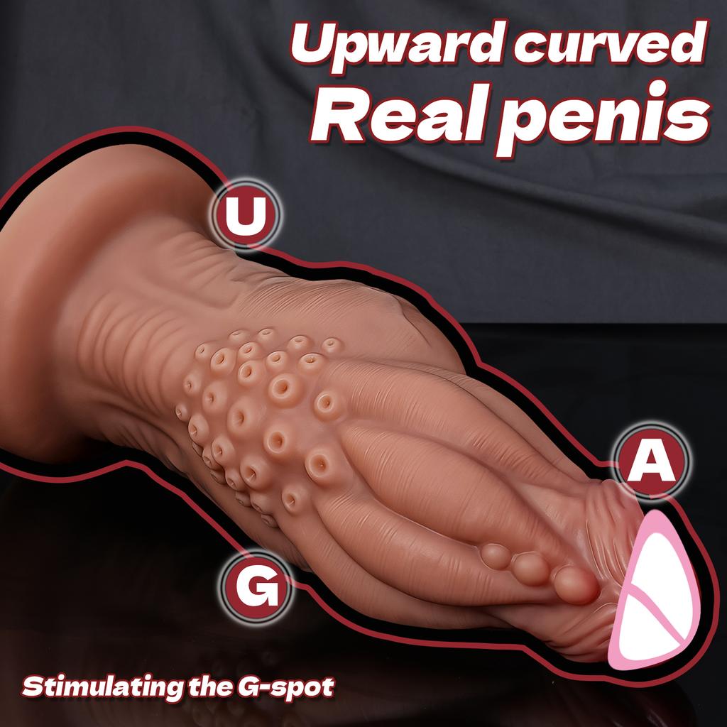 Realistyczne Ogromne Dildo Analne Skóra Ośmiornicy Duży Korek do Pośladków Masażer Punktu G/Prostaty Dilator Penisa Masturbator Anusa Zabawki Seksualne dla Kobiet