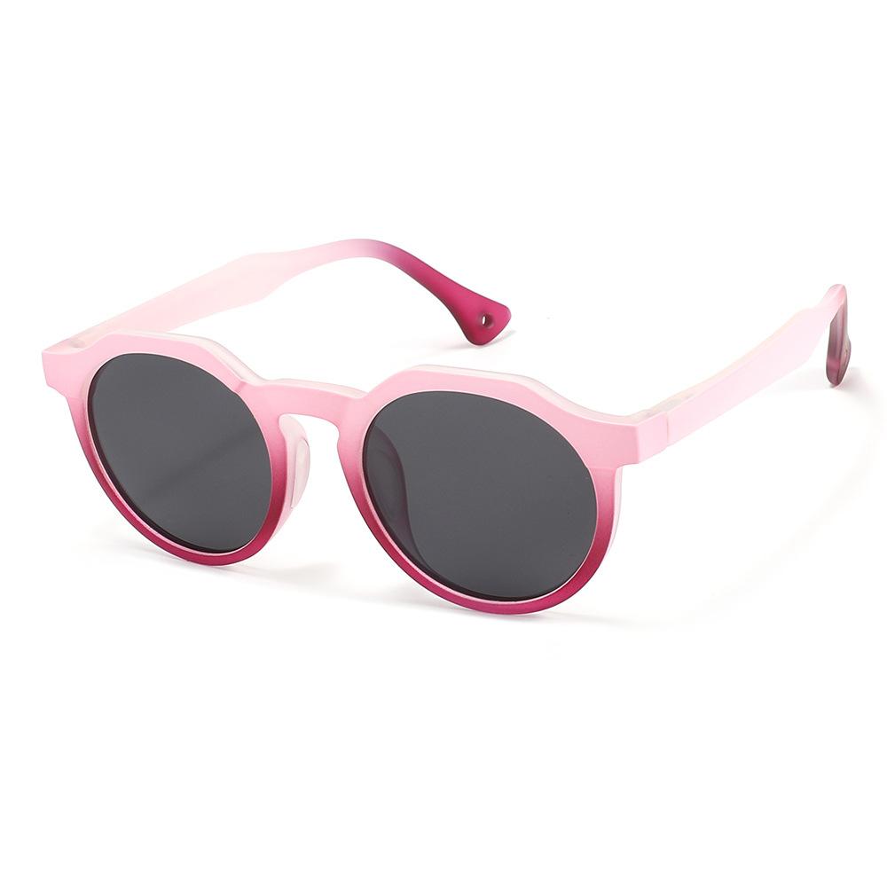 Trendy Polarized Kids Sunglasses UV400 Protection for Girls Boys Cute Fashion Round Style Toddler Shades Age 3-12 Children