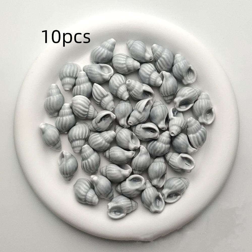 10pcs/set Colorful Conch Spacer Loose Beads Cartoon Jewelry Making Material DIY Accessories