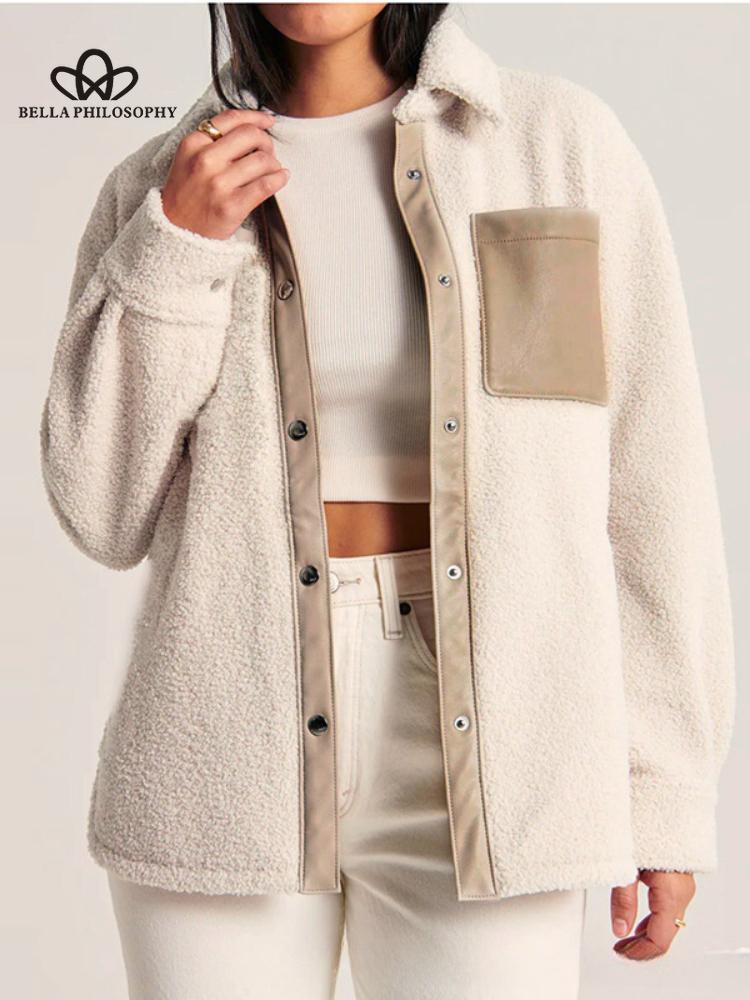 Женское осенне-зимнее универсальное модное толстое пальто с длинным рукавом — фото 6