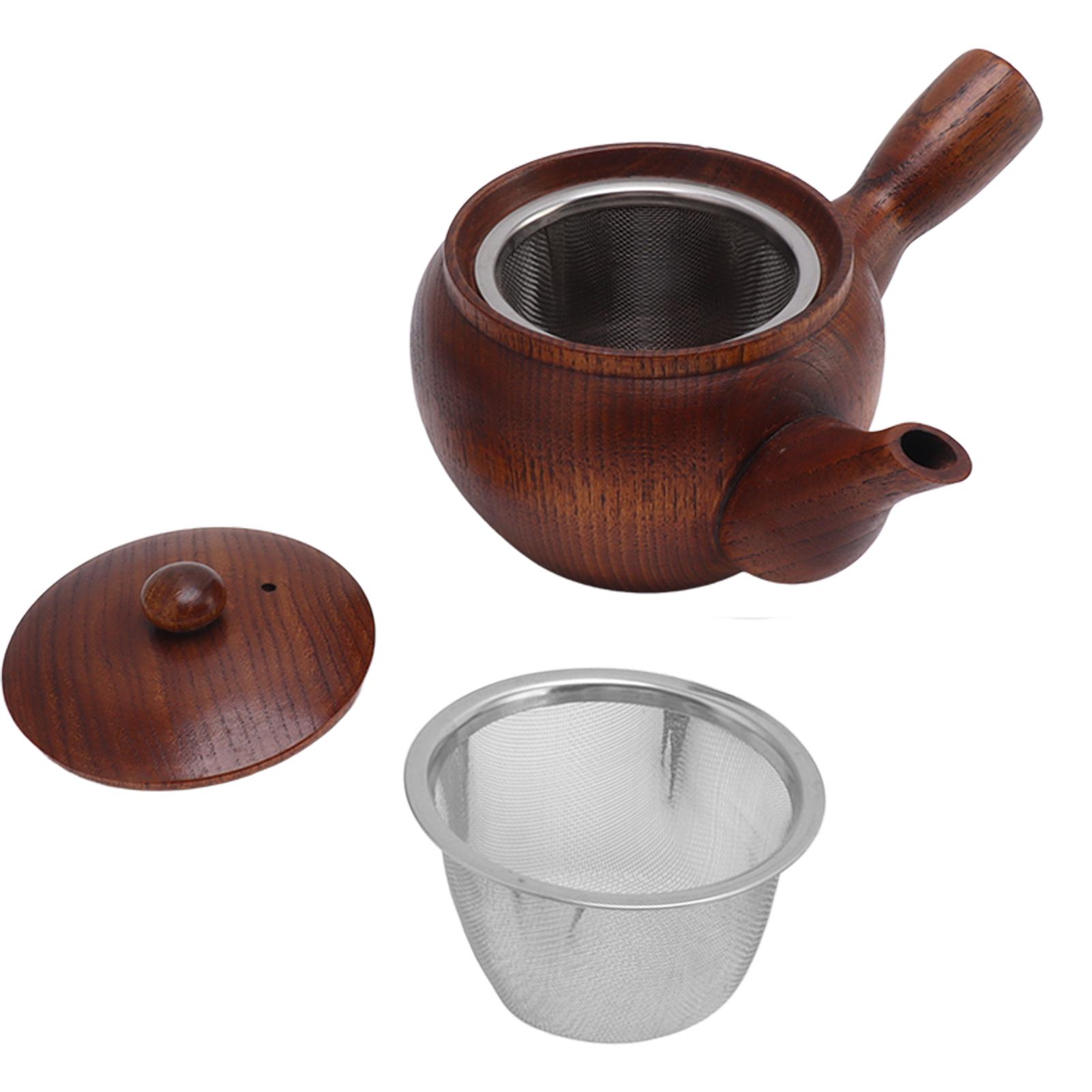 

Деревянный чайник Традиционный стиль Прочный чайник Изысканный чайник со свистком для дома, ресторана, офиса L