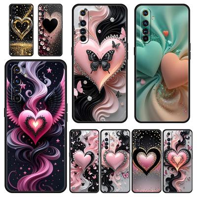 Colored Love Heart Printed Soft TPU For Realme 13 12 11 10 9 Pro Plus GT3 GT2 C21 C25 C35 C53 C55 C67 Pro 5G Phone Case Cover