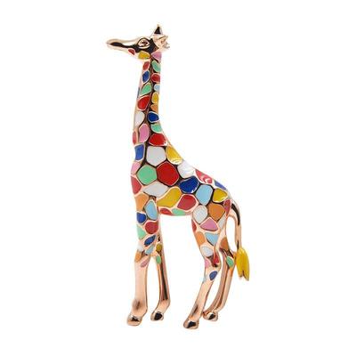 Spille a forma di giraffa smaltate per donna, spille animali carine, gioielli alla moda, regalo per bambini, spille squisite.