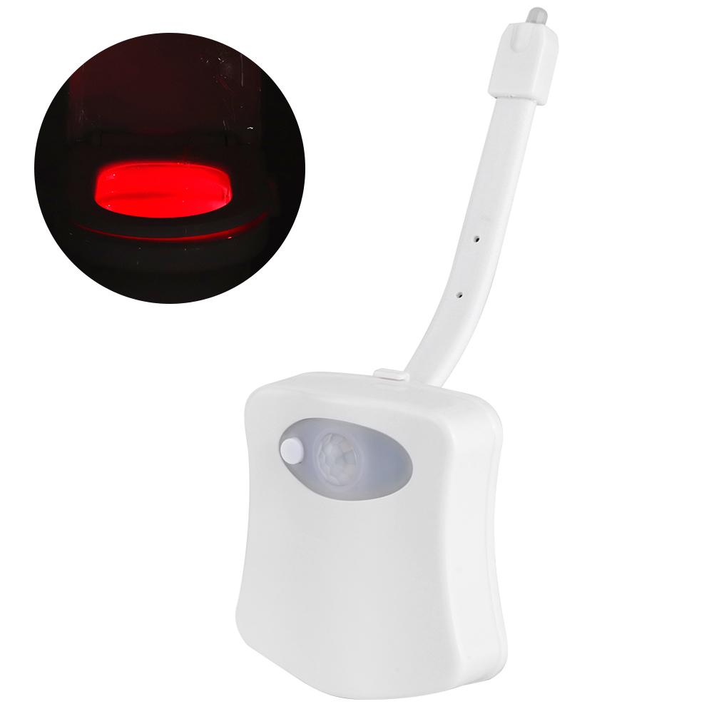 8 Color Toilet Cover Light Motion Activated Body Auto Double Sensor Bathroom Night Lamp Hanging Type