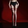 Kamille Gestickte Aurora Socken Spitze Reines Verlangen Strumpfhosen Damen Sexy Ultra-Dünn Ölig Seidig Schwarze Seidenstrumpfhosen