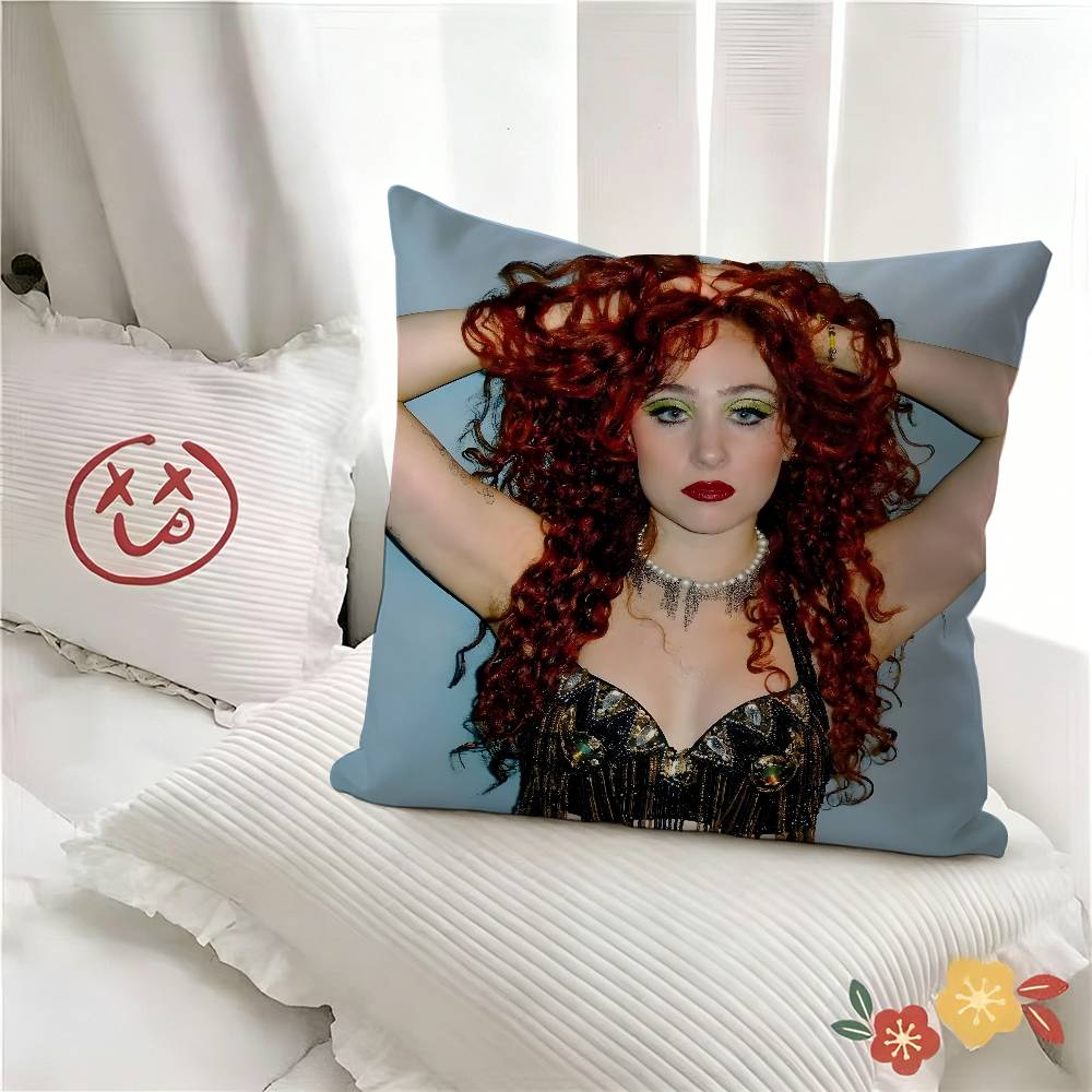 pc Chappell Roan Singer Pillow Case Fashion Square Pillowcase Bedroom Sofa Room Ins Decoration Leisure