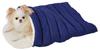 Petio Expandable Fluffy Sleeping Bag Bed for Dogs and Cats, Navy