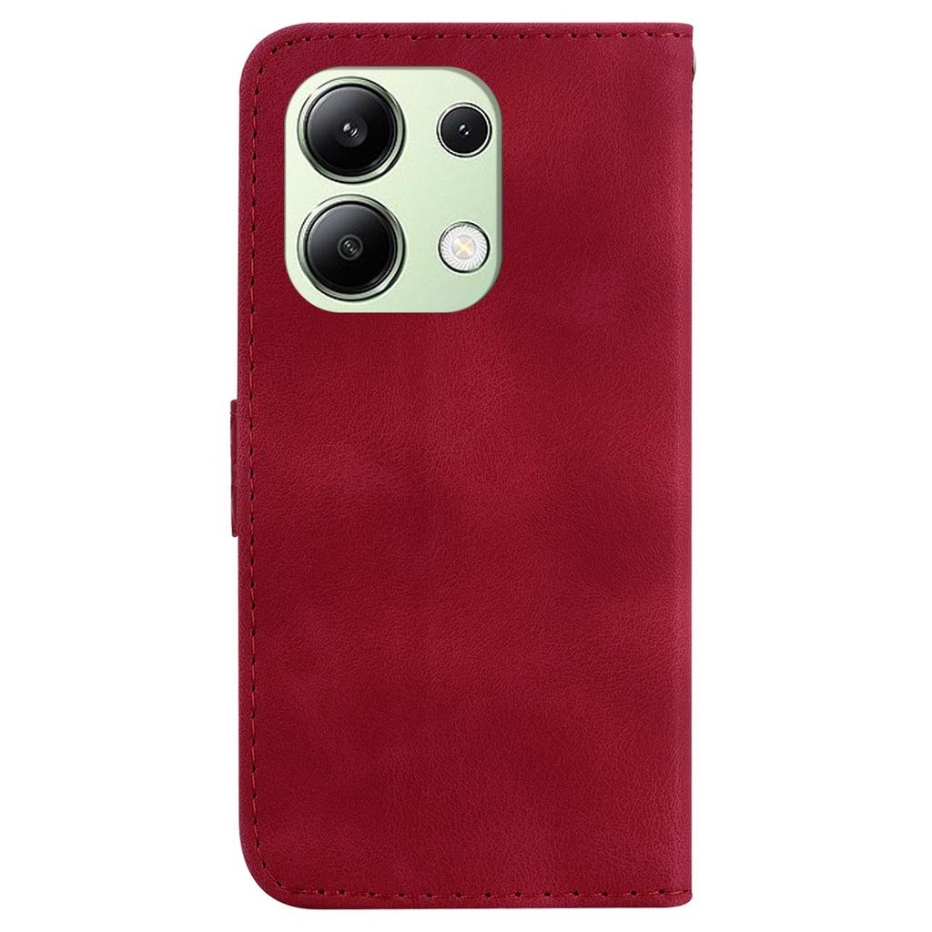 Für Xiaomi Redmi Note 13 4G Lederhülle Handyhülle mit Geldbörse 7-Form Prägung