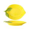 Stylish Lemon Pattern Ceramic Spoon Rest Salad Bowl Plate Dessert Serving Dinnerware for Family Gatherings Event Gift