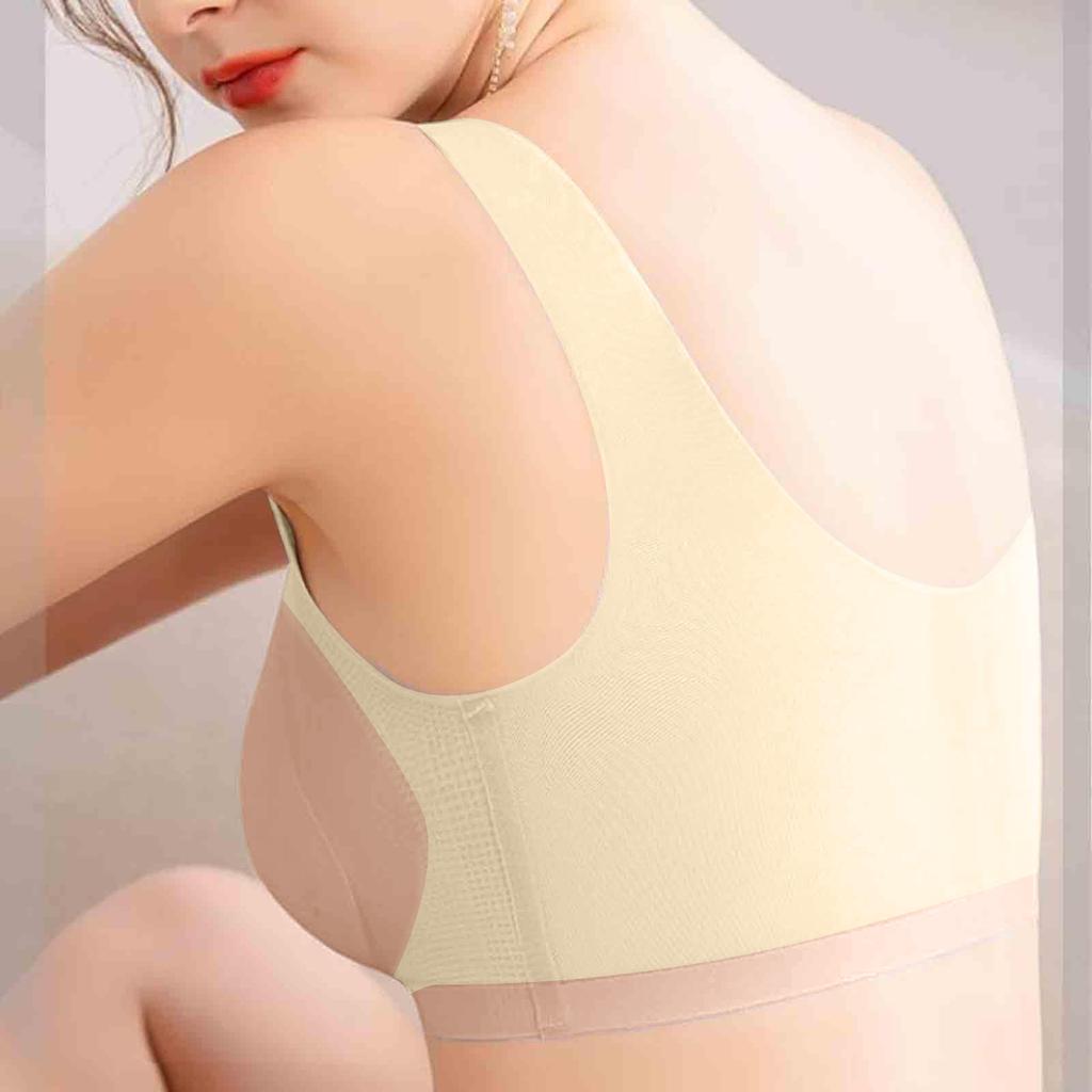 Women's Seamless Wireless Push-Up Bra with Breathable Backless Design for Everyday Wear