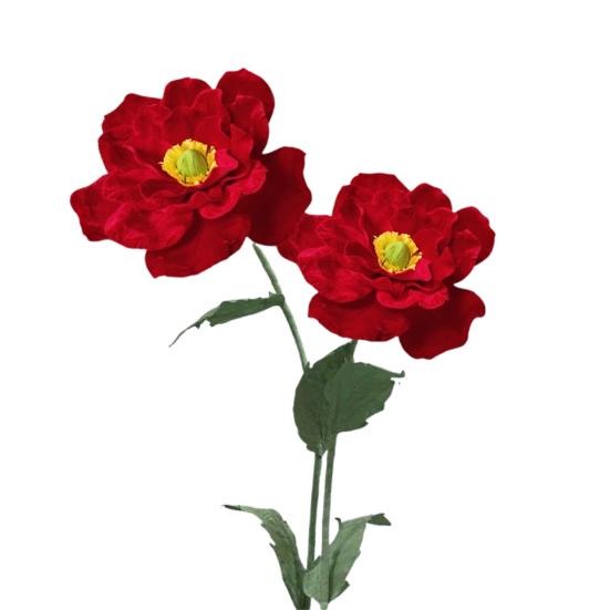 Large Velvet Artificial Magnolia Flower Christmas Faux Red Poinsettia Flower for Wedding Party Christmas Home Decor