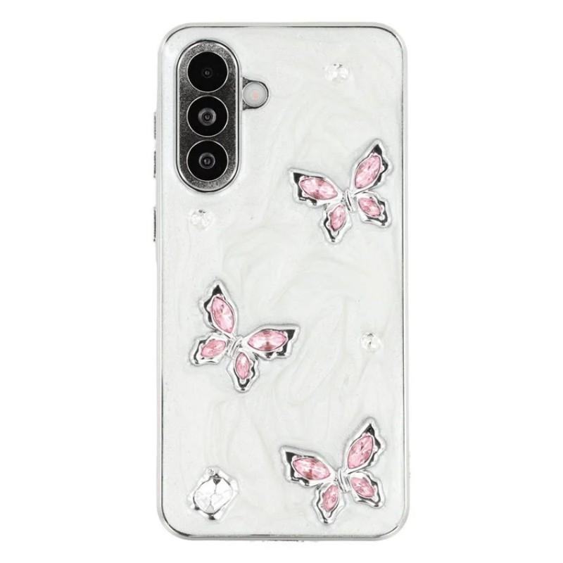 

For Samsung Galaxy A36 5G Case WANLONFENG Electroplated Epoxy TPU+Acrylic Phone Cover with Tempered Glass Cross