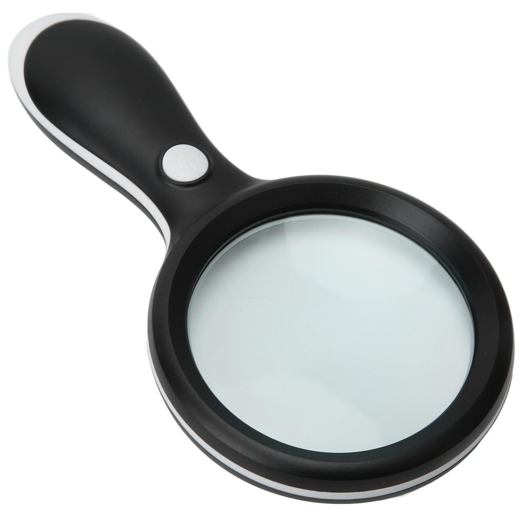 LED Magnifying Glass ABS Handheld Illuminated Reading Magnifier for Stamps Map Inspection