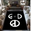 Peaceminusone Printed Crystal Velvet Area Rug, Soft Anti-Slip Water Absorbent Floor Mat for Living Room Bedroom