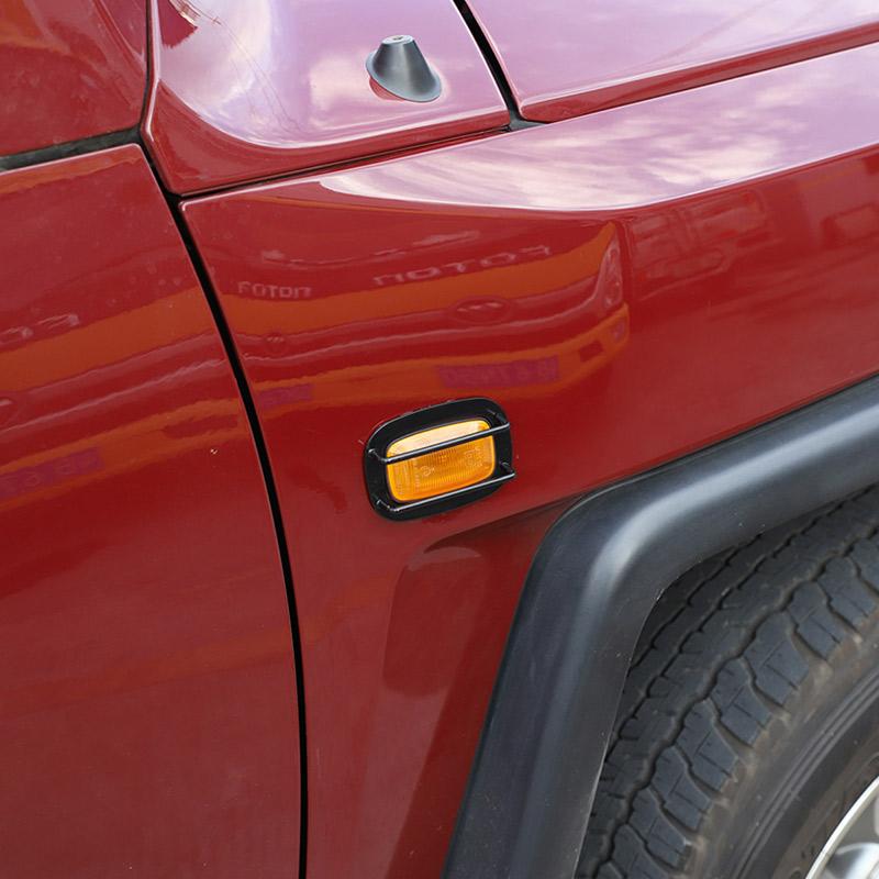 For Toyota FJ Cruiser 2007- Stainless steel Black Car Turn Signal Protection Cover Trim Sticker Car