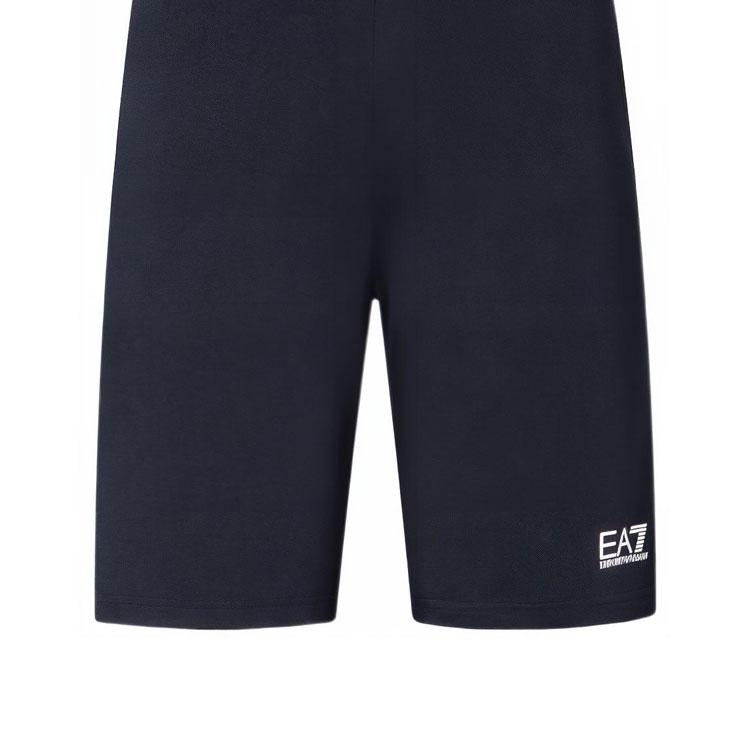 Emporio Armani Ss22 Solid Color Logo Print Drawstring Sports Casual Shorts Men shorts Navy-Blue 8NPS02PJ05Z1578