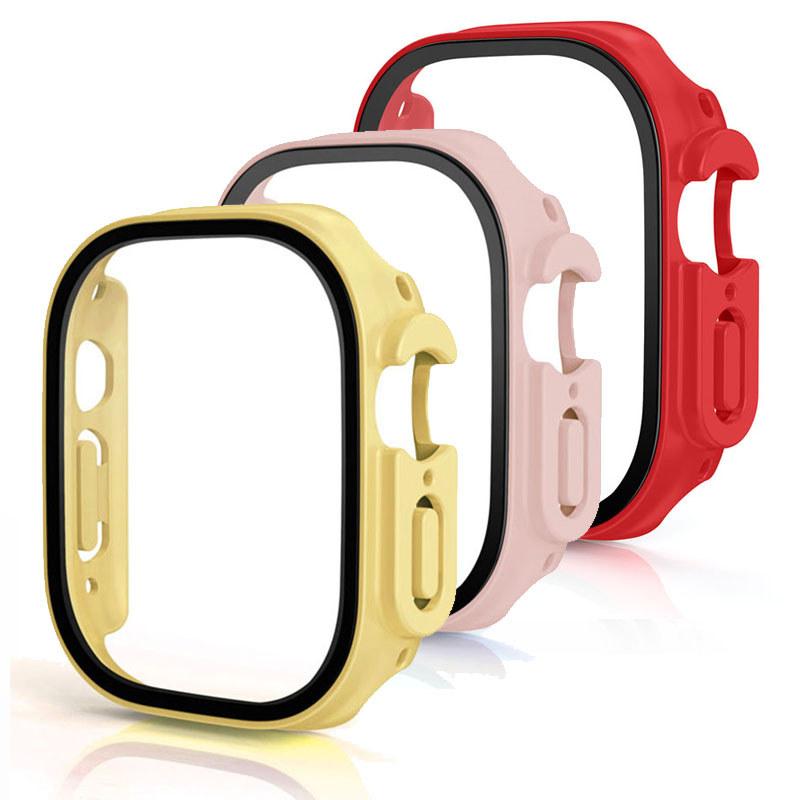 3Pack Tempered Glass+Case PC Bumper Screen Protector Cover for Apple Watch Ultra 3 49mm for iwatch series Ultra 3 2 1 49mm
