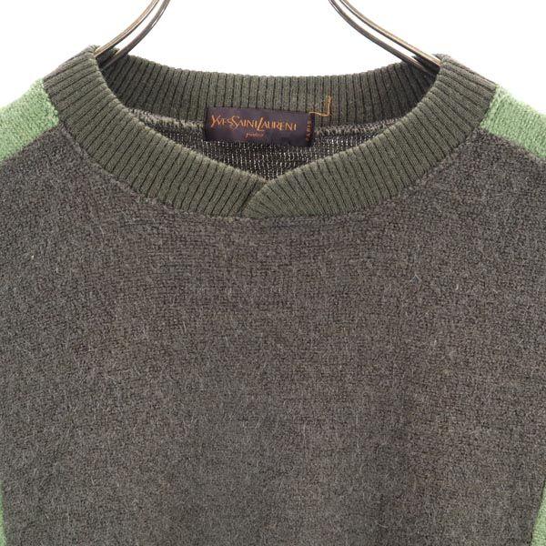 Yves Saint Laurent 90s Old Long Sleeve Wool Blend Sweater Men's Used