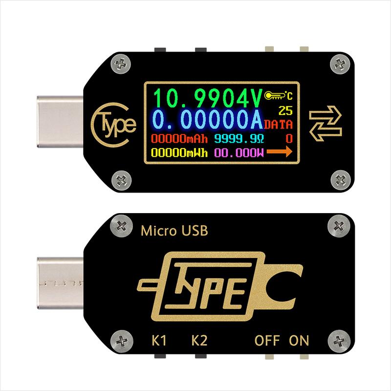 TC66/TC66C TC64 Type-C PD Trigger USB-C Voltmeter Ammeter Voltage 2 Way Current Meter Multimeter PD Charger Battery USB Tester