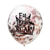 4pcs 12inch Halloween Transparent Champagne Confetti Latex Balloons Skull Witch Ghost Black Cat Halloween Scary Decors Supplies