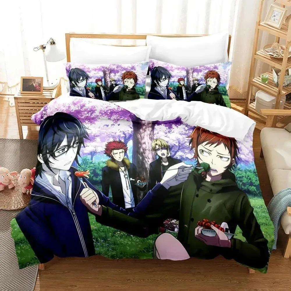K Project Mikoto Suoh No Blood! No Bone! No Ash! Bedding Set Cartoon Anime Three-piece Set Adult Kid Bedroom Duvet Cover Sets