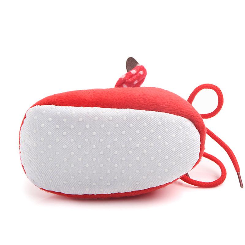 Cute Elk Design Baby Ultra Soft Sole Fleece Shoes as Christmas Gift for Autumn Winter