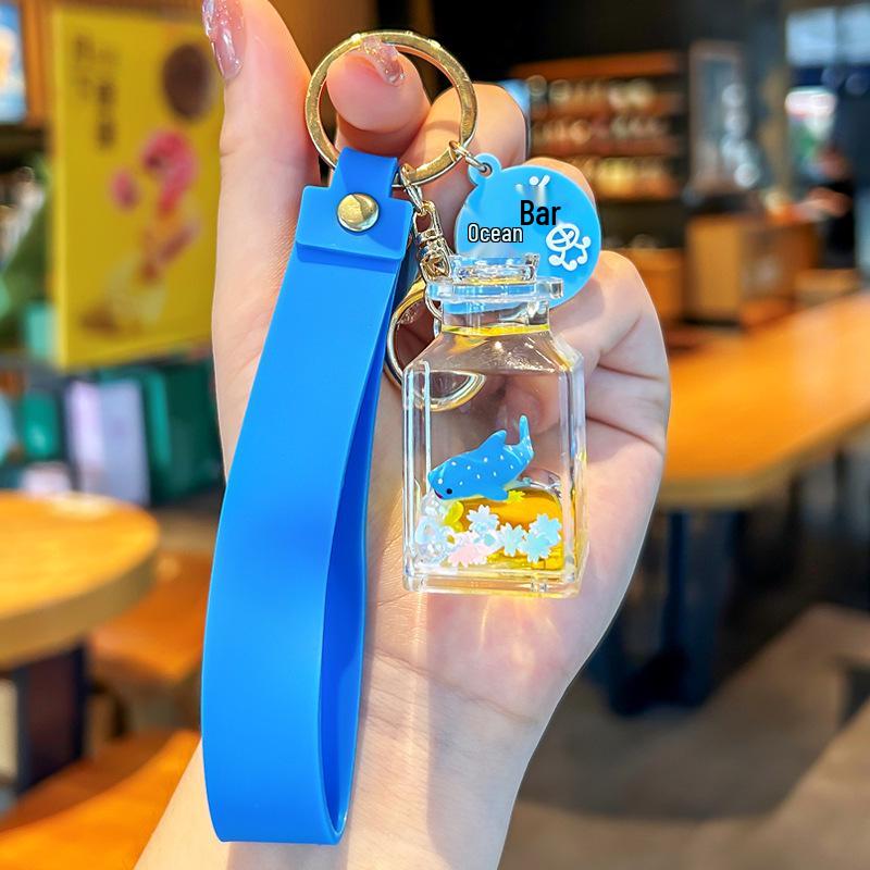 Clownfish Ocean Sand Keychain: Cartoon Floating Doll for Backpacks & Bags