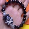 Natural Silver Yaoshi Bear Bracelet, Fashionable Atmospheric Bracelet, Bow Full Of Diamonds Silver Yaoshi Bear.