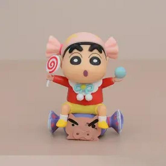 Crayon Shin-chan Snack Time Hand-painted Figure - Cake Decoration & Desk Ornament