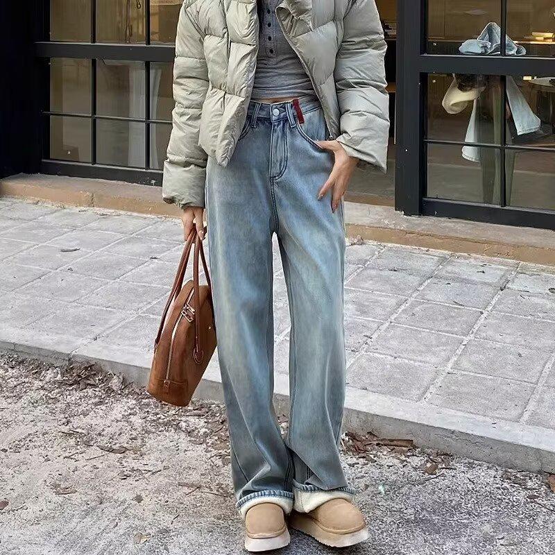 

Hong Kong Style 2025 Trendy Hip Hop Letter Jeans - High Street Rascal Trousers 4XL